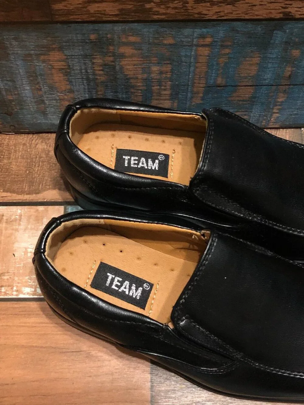 Team Penny Loafers Dress Shoes Little Kids Boys Slip On Black Size 12